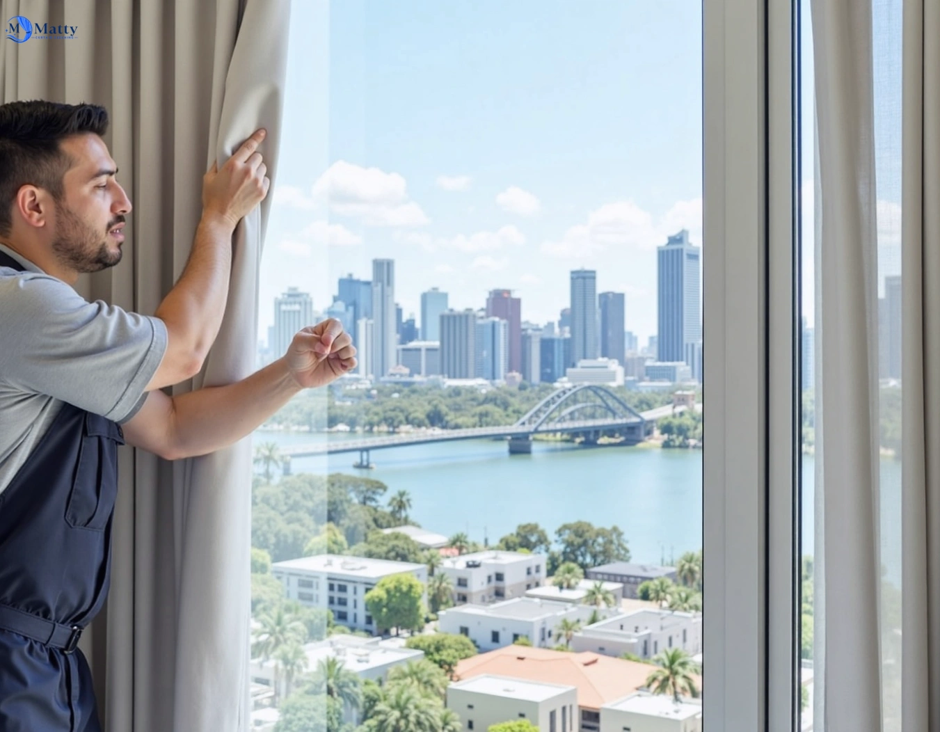 Professional curtain steam cleaning service mollongghip-vic QLD by Matty Curtain Cleaning