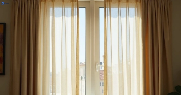 Dusty and dull curtains in mollongghip-vic before steam cleaning